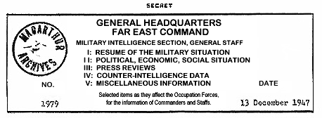 MacArthur Headquarters Intelligence Briefings